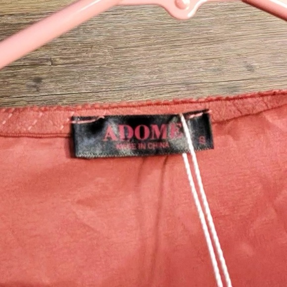 Adome Luxurious Pink Coral Satin Lace Robe - Picture 11 of 14